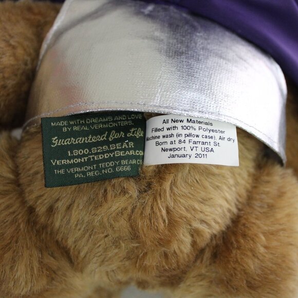 rare Vermont Teddy Bear Knight In Shining Armour With Vermont Eyes 5-way Jointed - Picture 8 of 16